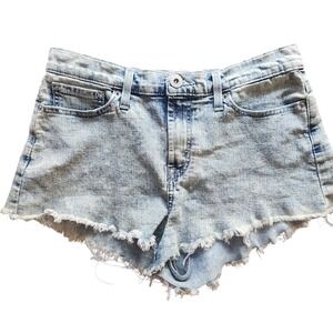 Guess Denim Shorts‎ Acid Wash Frayed Hem Womens Size 29